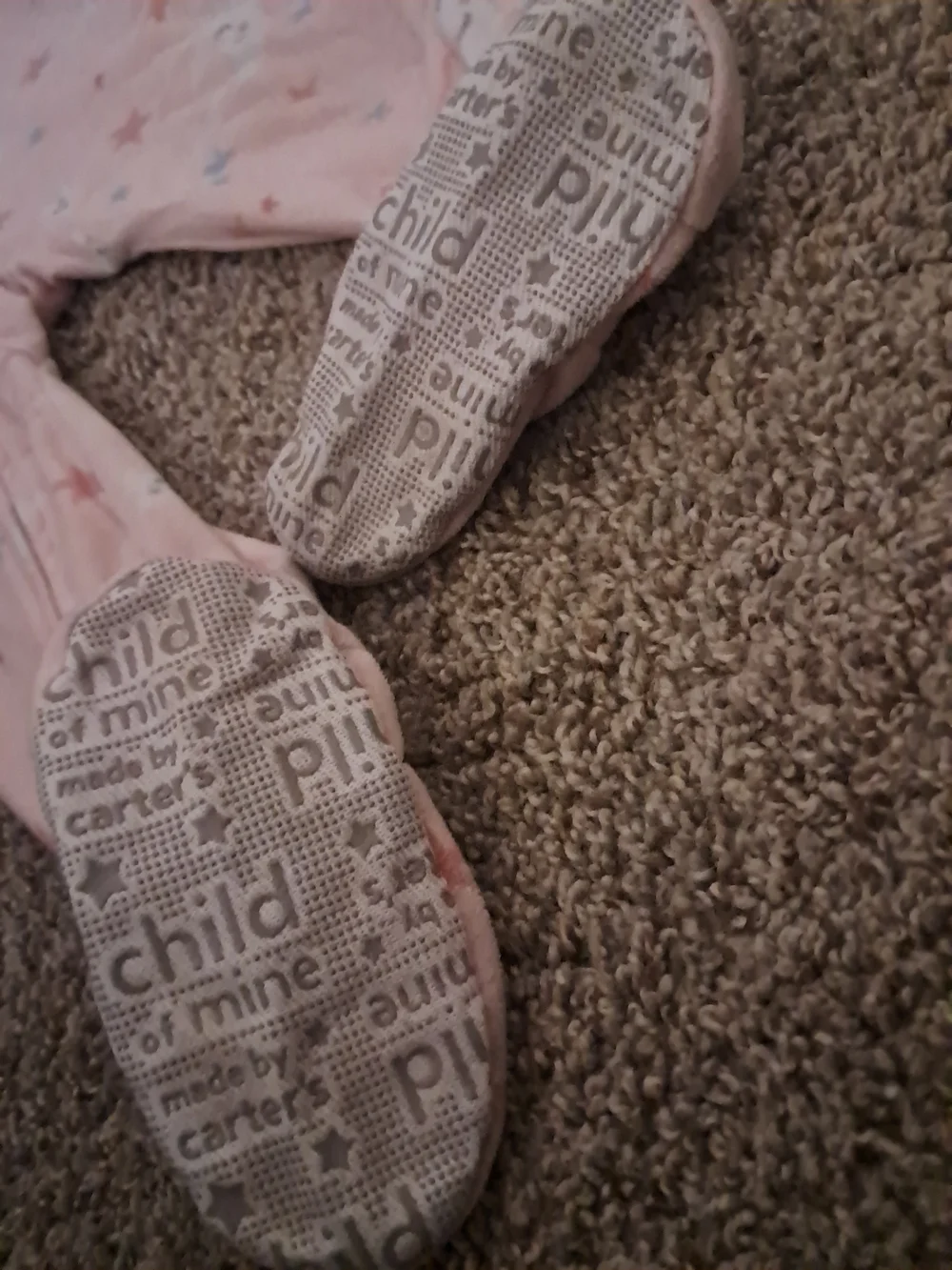 Carter's Pink Moon & Star Footed One-Piece Pajamas